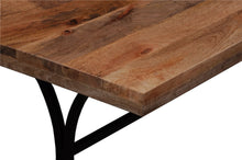 Load image into Gallery viewer, The Ridge Table – 60&quot; Straight Edge Hardwood Table with Wrought Steel Base