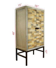 Load image into Gallery viewer, The Ralston Cabinet – Vertical Accent Cabinet with Mixed Wood Doors