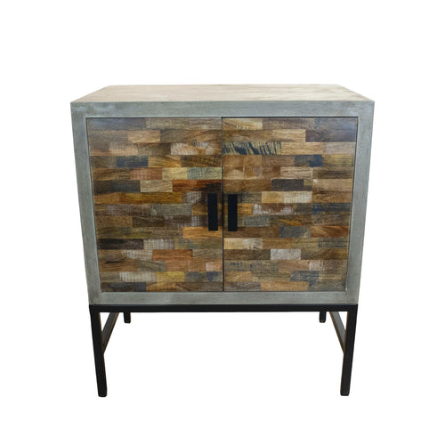 The Ralston Cabinet – Wide Profile Mixed Wood Accent Cabinet