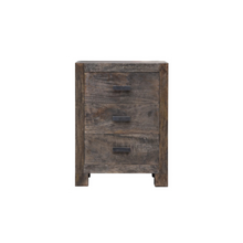 Load image into Gallery viewer, The Rowan Nightstand – Reclaimed Wood 3-Drawer Side Table