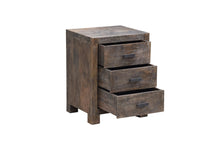Load image into Gallery viewer, The Rowan Nightstand – Reclaimed Wood 3-Drawer Side Table