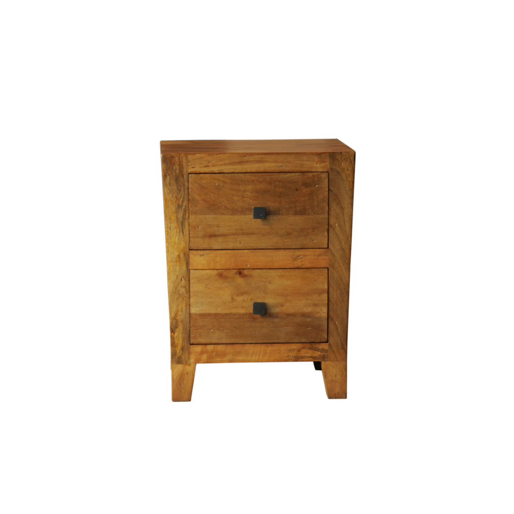 The Sagebrush Nightstand – 2-Drawer Solid Wood Bedside Table