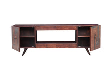 Load image into Gallery viewer, The Sedona Cabinet – 84&quot; Hardwood Media Console with Geometric Inlay