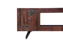 Load image into Gallery viewer, The Sedona Cabinet – 84&quot; Hardwood Media Console with Geometric Inlay