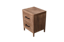 Load image into Gallery viewer, The Solace Nightstand – 20&quot; Solid Hardwood 2‑Drawer Bedside Table