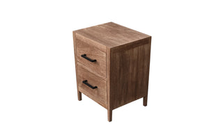The Solace Nightstand – 20" Solid Hardwood 2‑Drawer Bedside Table