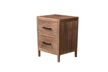 Load image into Gallery viewer, The Solace Nightstand – 20&quot; Solid Hardwood 2‑Drawer Bedside Table