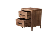 Load image into Gallery viewer, The Solace Nightstand – 20&quot; Solid Hardwood 2‑Drawer Bedside Table