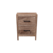 Load image into Gallery viewer, The Solace Nightstand – 20&quot; Solid Hardwood 2‑Drawer Bedside Table