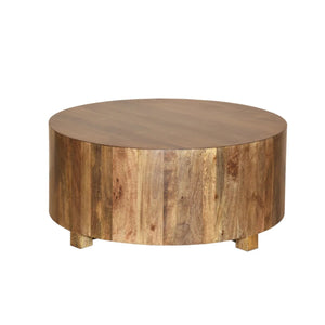 The Solis Coffee Table – Round Solid Hardwood Coffee Table with Beveled Edge