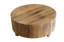 Load image into Gallery viewer, The Solis Coffee Table – Round Solid Hardwood Coffee Table with Beveled Edge
