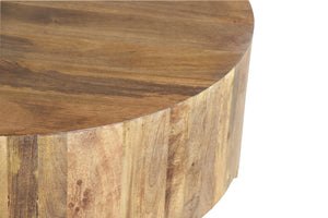 The Solis Coffee Table – Round Solid Hardwood Coffee Table with Beveled Edge