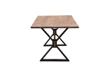 Load image into Gallery viewer, The Stonehorn Table – 72&quot; Hardwood Dining Table with Double-Pyramid Steel Base