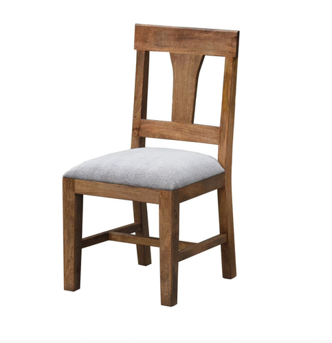 The Timberline Dining Chair – T Back Solid Hardwood Chair with Upholstered Seat