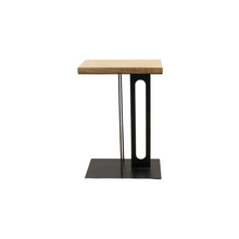 Load image into Gallery viewer, The Vale Table – Sculpted Hardwood &amp; Steel Accent Table