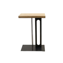 Load image into Gallery viewer, The Vale Table – Sculpted Hardwood &amp; Steel Accent Table