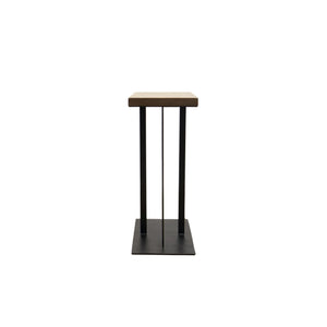 The Vale Table – Sculpted Hardwood & Steel Accent Table