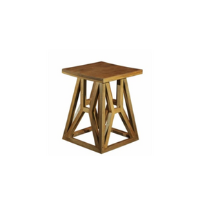 The Wenatchee End Table – 20" Solid Wood Geometric Accent Table