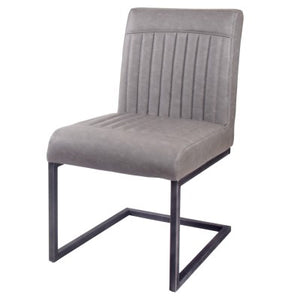 Grey Leather Dining Table Chair