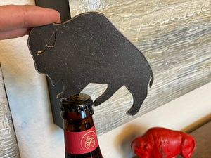 Metal Bison Bottle Opener