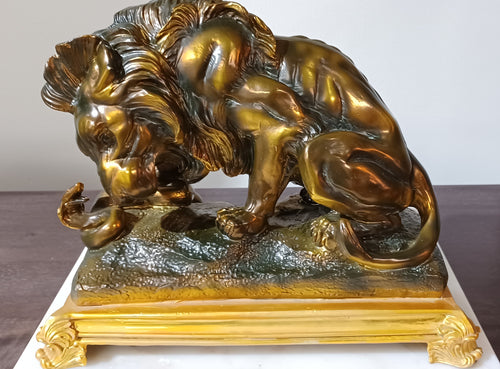 Gold Lion and Snake