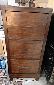 Mahogany 3 Drawer File Cabinet
