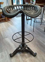 Load image into Gallery viewer, Bar Height Iron Tractor Stools