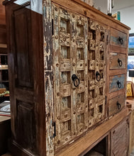 Load image into Gallery viewer, 2 Door 4 Drawer Rustic Cabinet