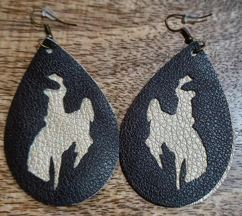 Gold & Brown UW Teardrop Earring
