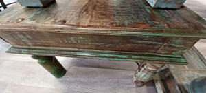 Large Rustic Farmhouse Coffee Table with Drawer