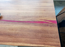 Load image into Gallery viewer, Live Edge Monkey Wood Dining Table with Resin