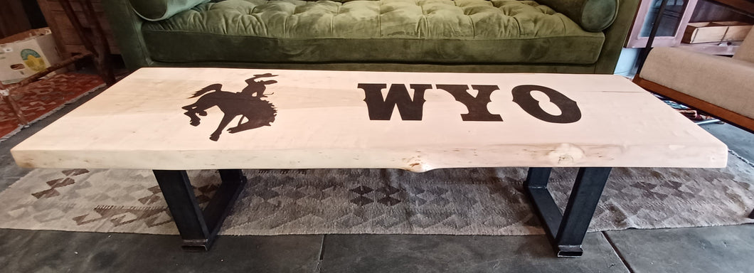 WYO Handmade Coffee Table by Local Artist