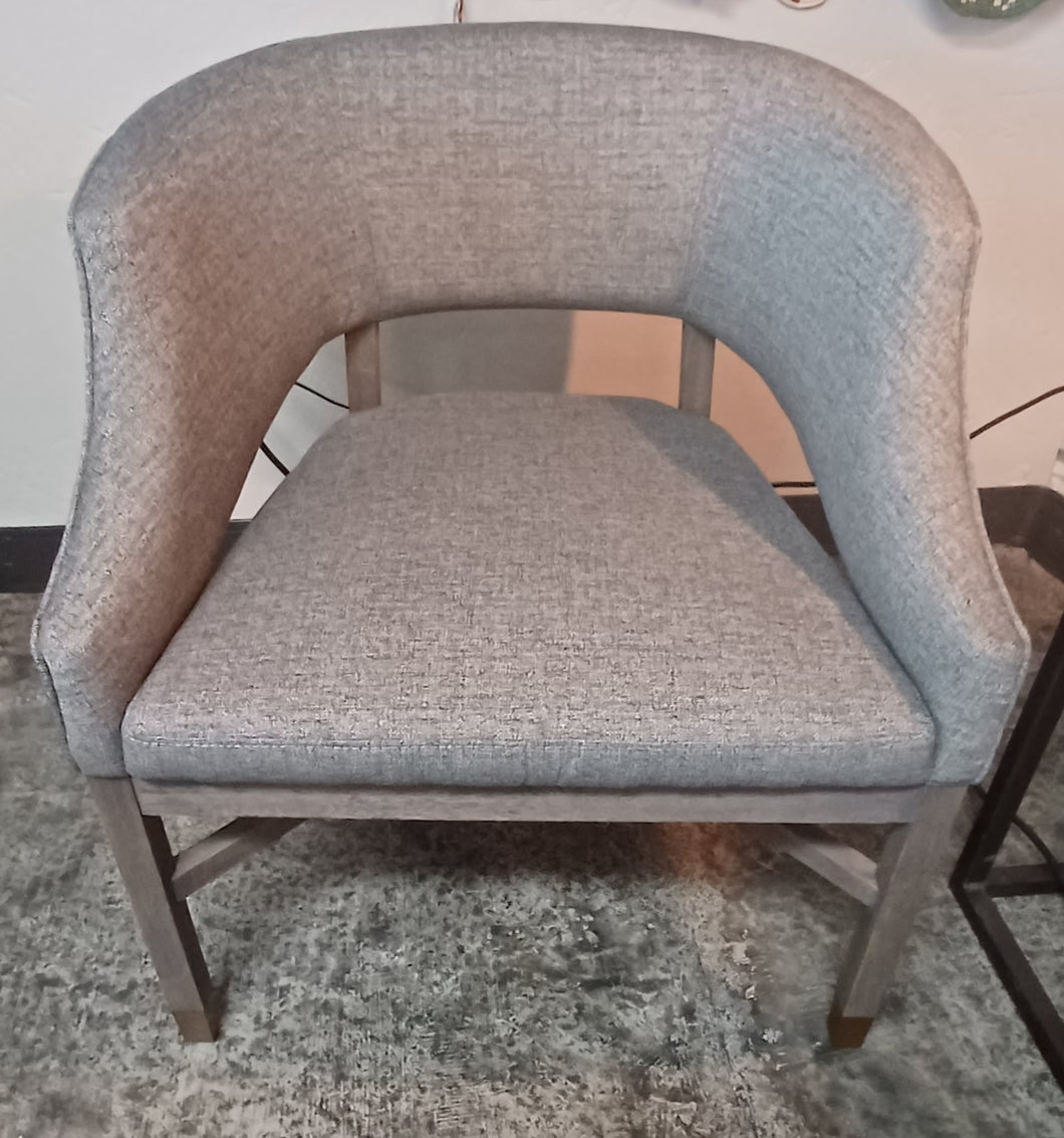 Sebastian Grey Curved Back Accent Chairs