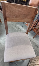 Load image into Gallery viewer, Solid Wood Bar Stools with Grey Fabric Seat