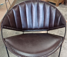 Load image into Gallery viewer, Round Beautiful Leather Accent Chair