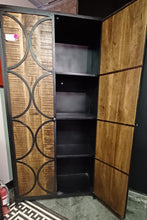 Load image into Gallery viewer, Tall Cabinet with Iron Circles 4 Shelves