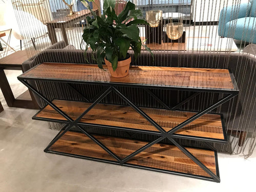 VINTAGE TWO-TIER CONSOLE TABLE