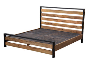 KING SIZE PLATFORM BED with Dark and Light Colors