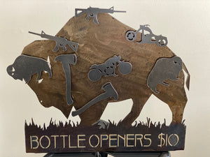 Rifle Bison Bottle Opener