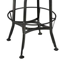 Industrial Vintage Bar Stool Gunmetal Legs, Walnut