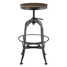 Load image into Gallery viewer, Industrial Vintage Bar Stool Gunmetal Legs, Walnut