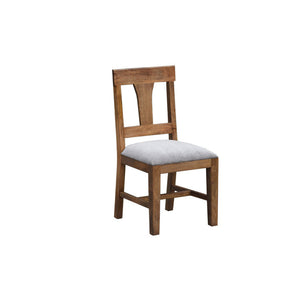 The Timberline Dining Chair – T Back Solid Hardwood Chair with Upholstered Seat