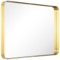 Ultra Brushed Gold Stainless Steel Rectangular Wall Mirror