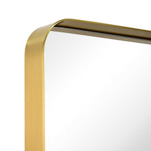 Load image into Gallery viewer, Ultra Brushed Gold Stainless Steel Rectangular Wall Mirror