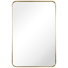 Load image into Gallery viewer, Ultra Brushed Gold Stainless Steel Rectangular Wall Mirror