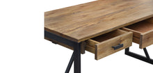 Load image into Gallery viewer, Wood Desk 3 Drawer RH Light and Iron Black Base