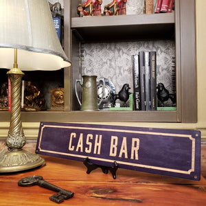 Cash Bar metal sign
