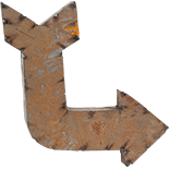Metal Crooked Arrow 3D Wall Art