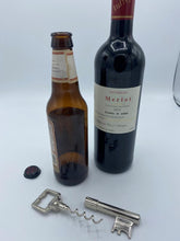 Load image into Gallery viewer, Brass Key Corkscrew in Chrome