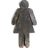 Rusted Metal Women 3D Wall Art
